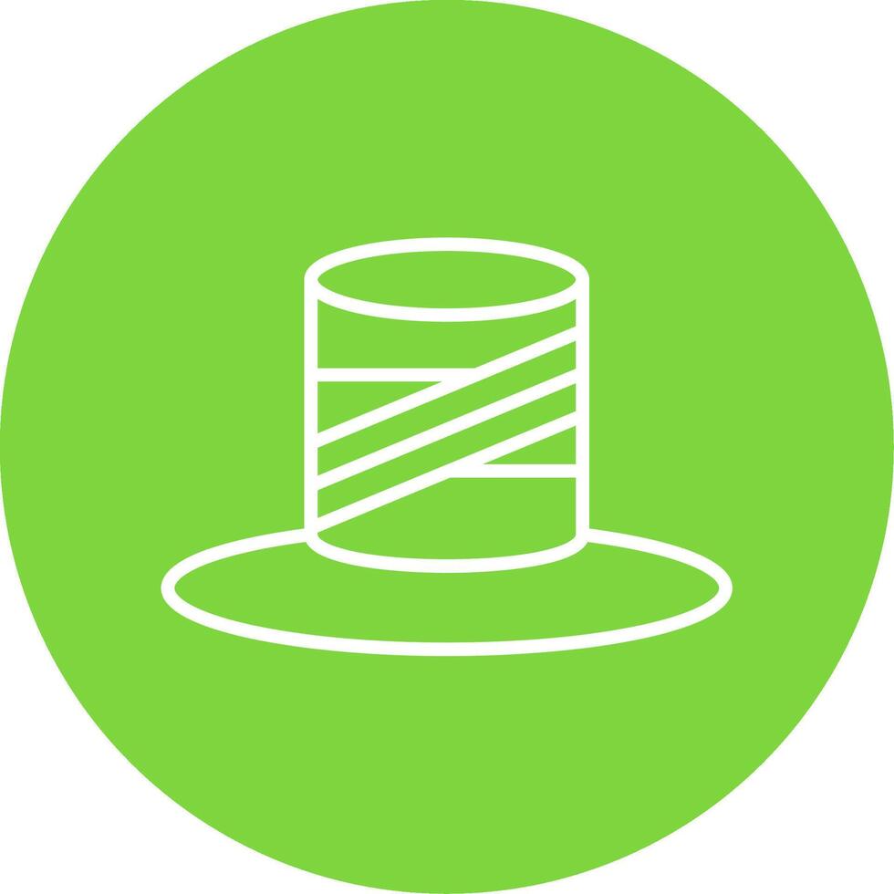 Top Hat Multi Color Circle Icon vector