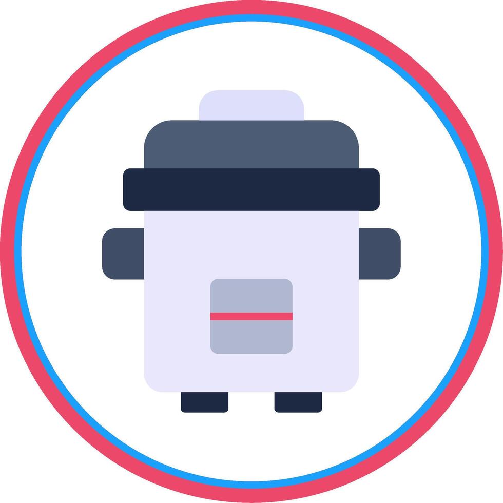 Pressure Cooker Flat Circle Icon vector