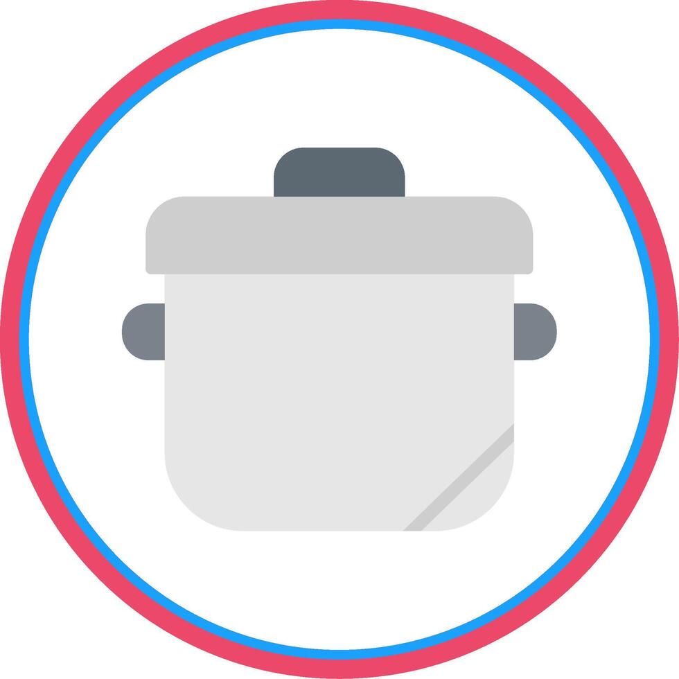 Pot Flat Circle Icon vector