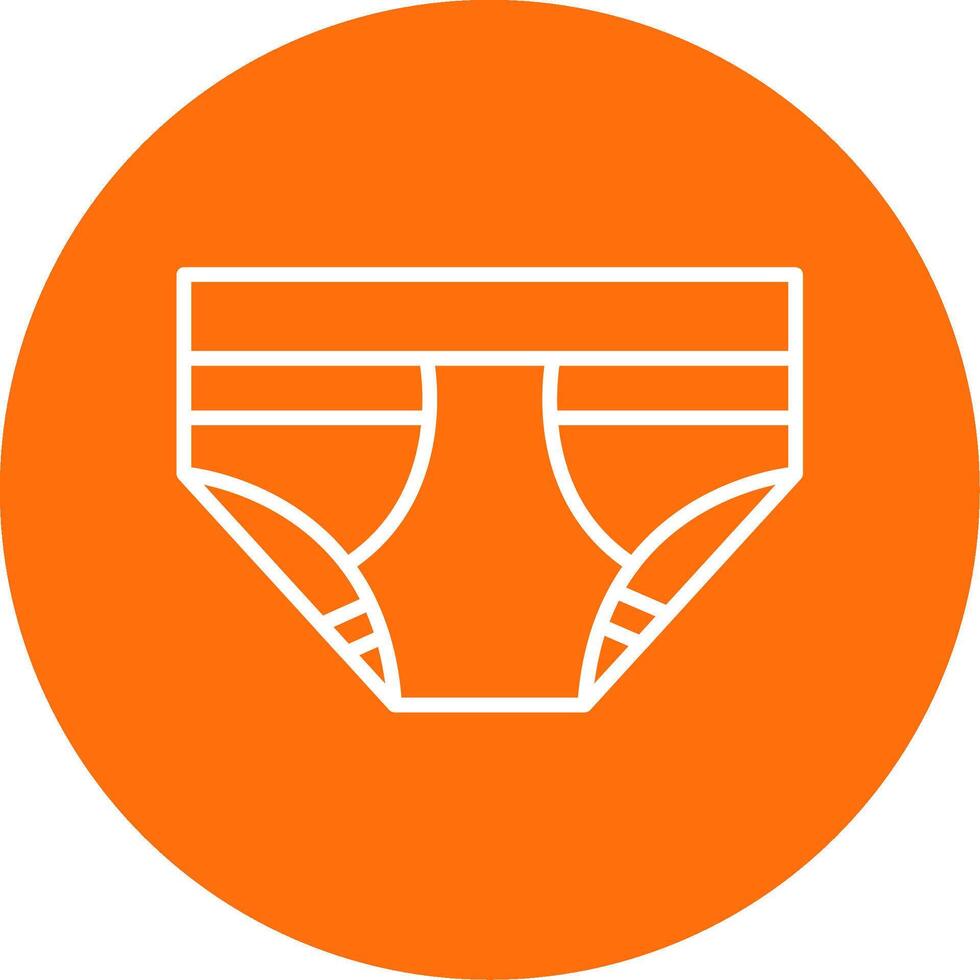 Underwear Multi Color Circle Icon vector