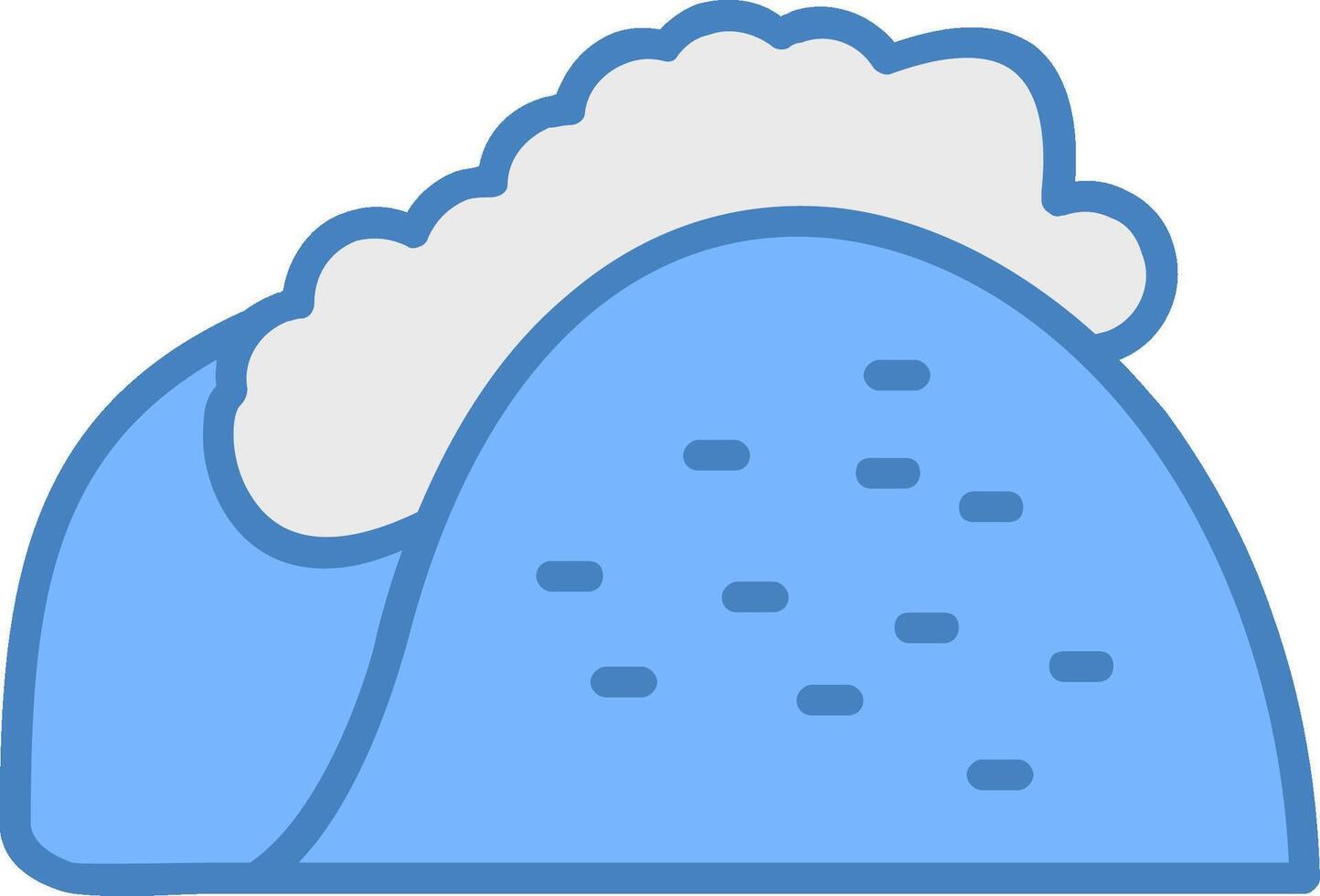 Taco Line Filled Blue Icon vector