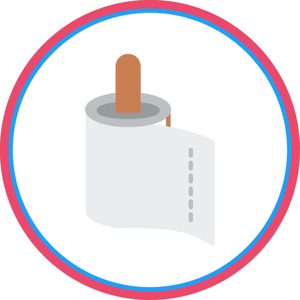 Paper Towel Flat Circle Icon vector