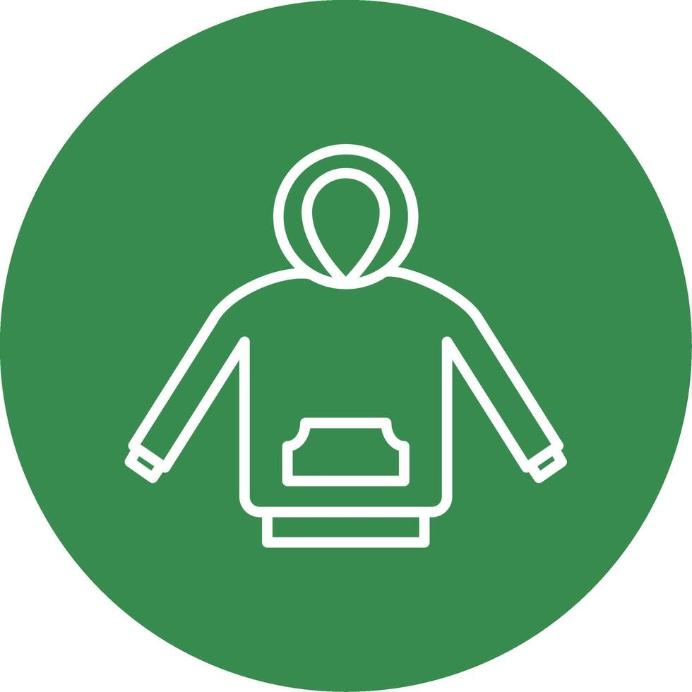 Hoodie Multi Color Circle Icon vector