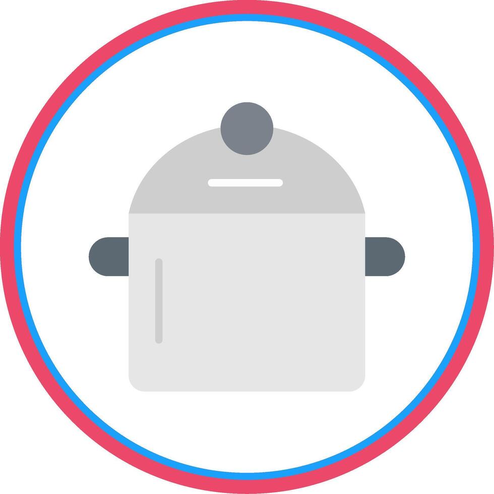 Pot Flat Circle Icon vector