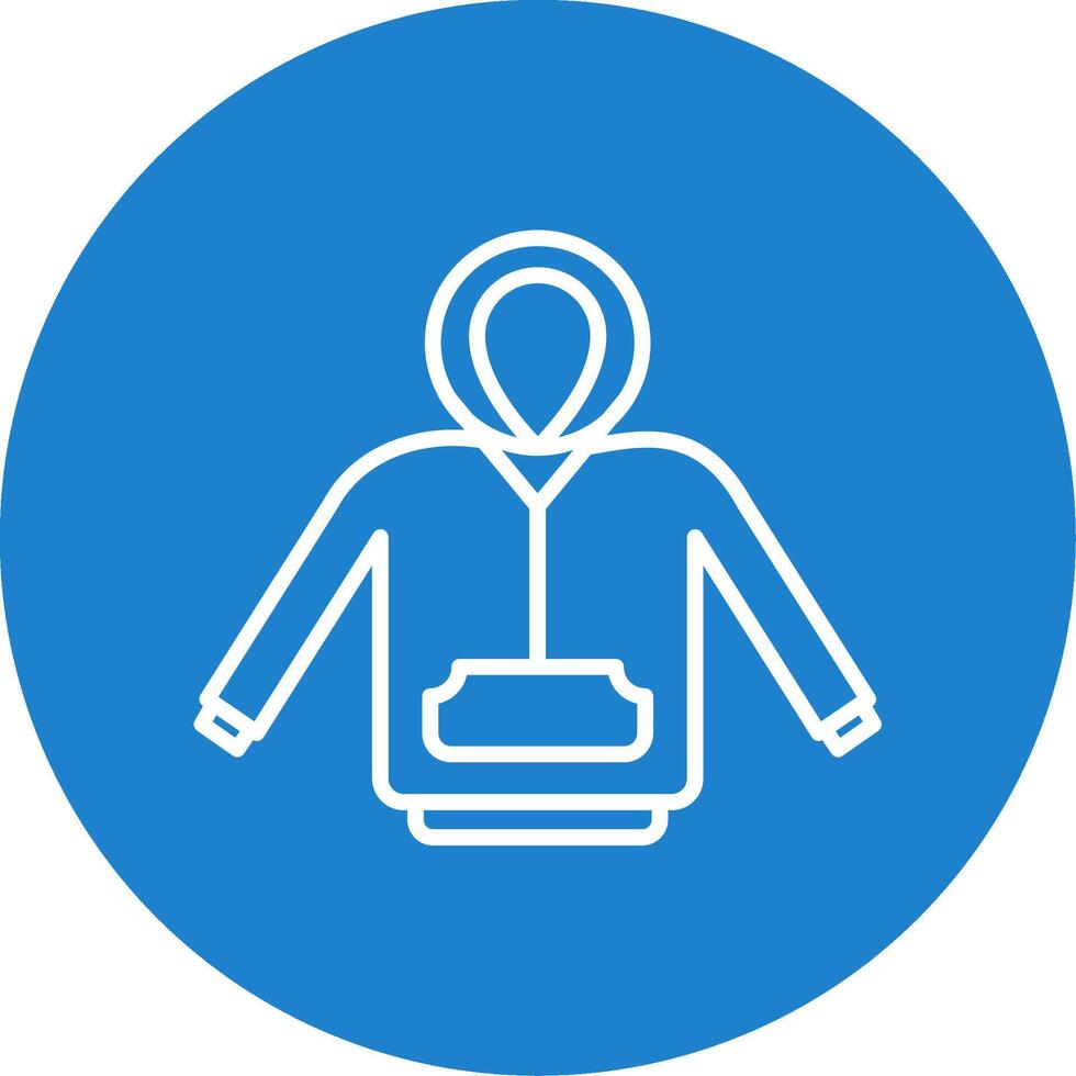 Hoodie Multi Color Circle Icon vector
