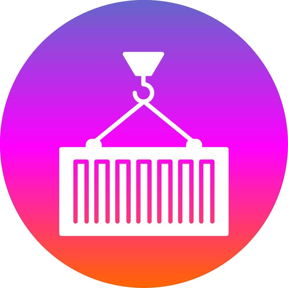 Container Loading Glyph Gradient Circle Icon Design vector