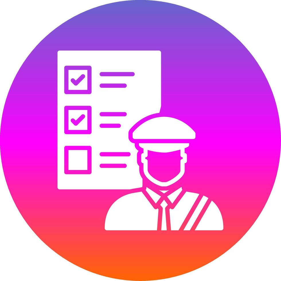 Customs Clearance Glyph Gradient Circle Icon Design vector