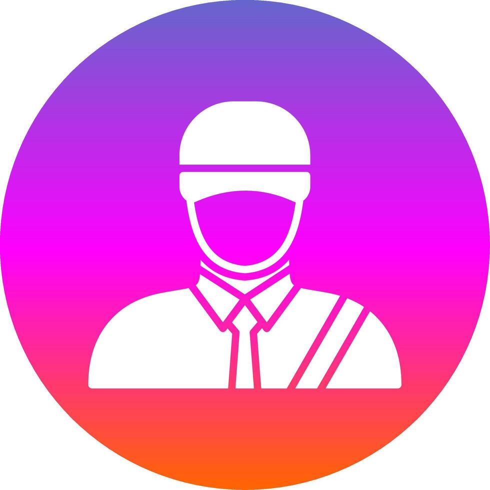 Postman Glyph Gradient Circle Icon Design vector