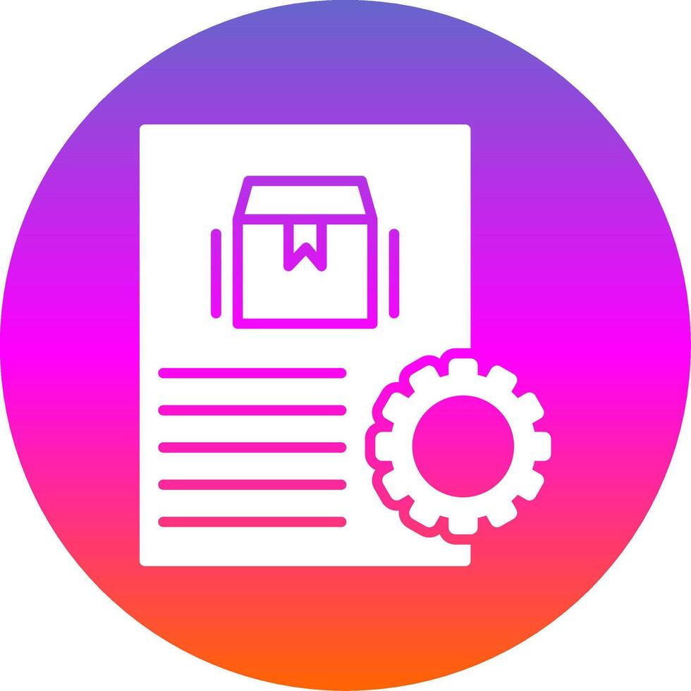 Order Processing Glyph Gradient Circle Icon Design vector