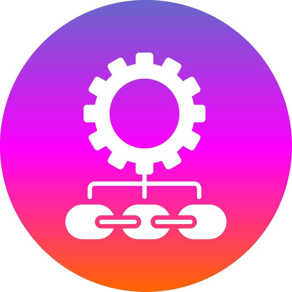 Supply Chain Management Glyph Gradient Circle Icon Design vector