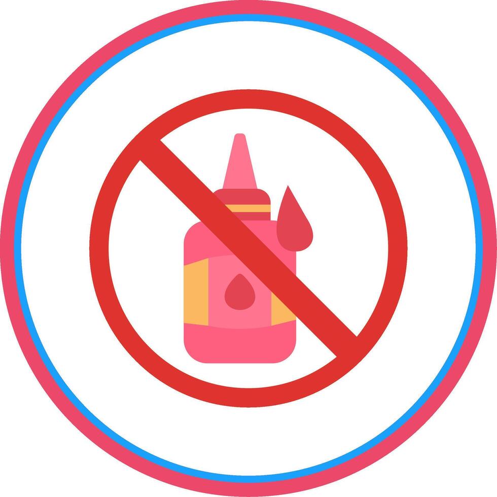 Prohibited Sign Flat Circle Icon vector