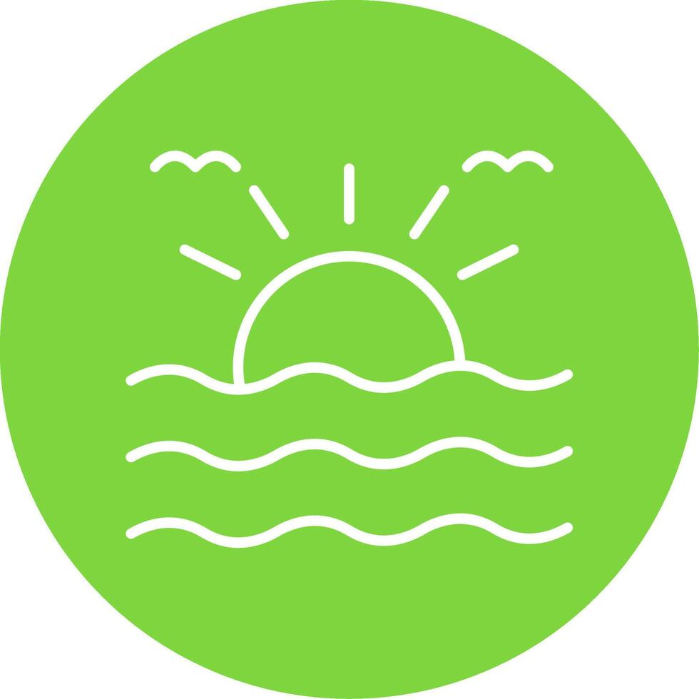Sunrise Multi Color Circle Icon vector
