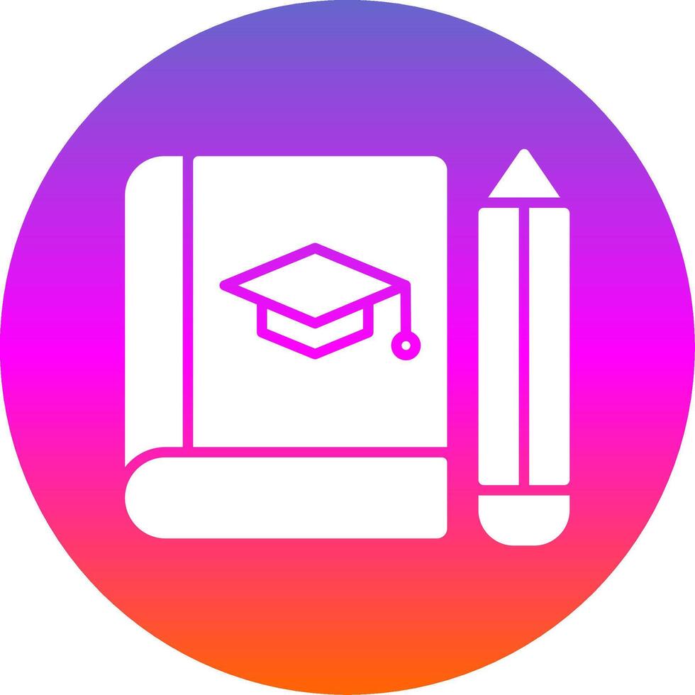 Treatise Glyph Gradient Circle Icon Design vector
