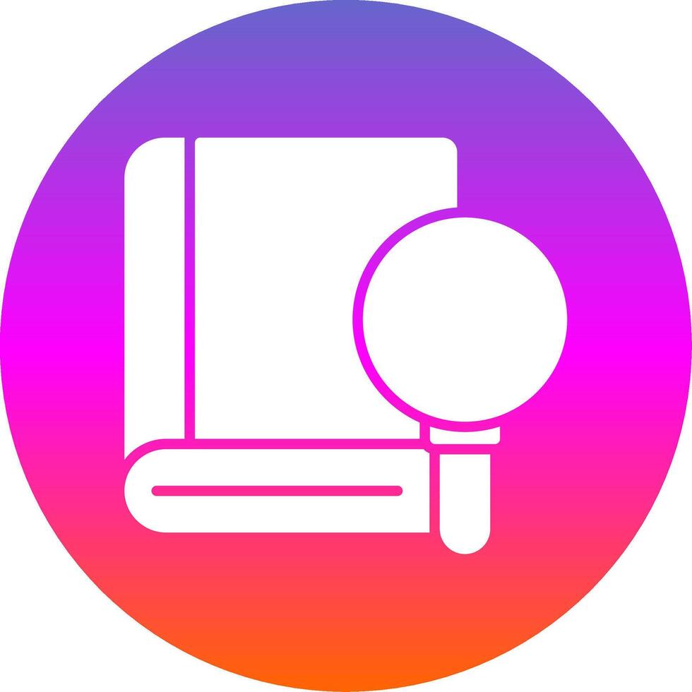Know How Glyph Gradient Circle Icon Design vector