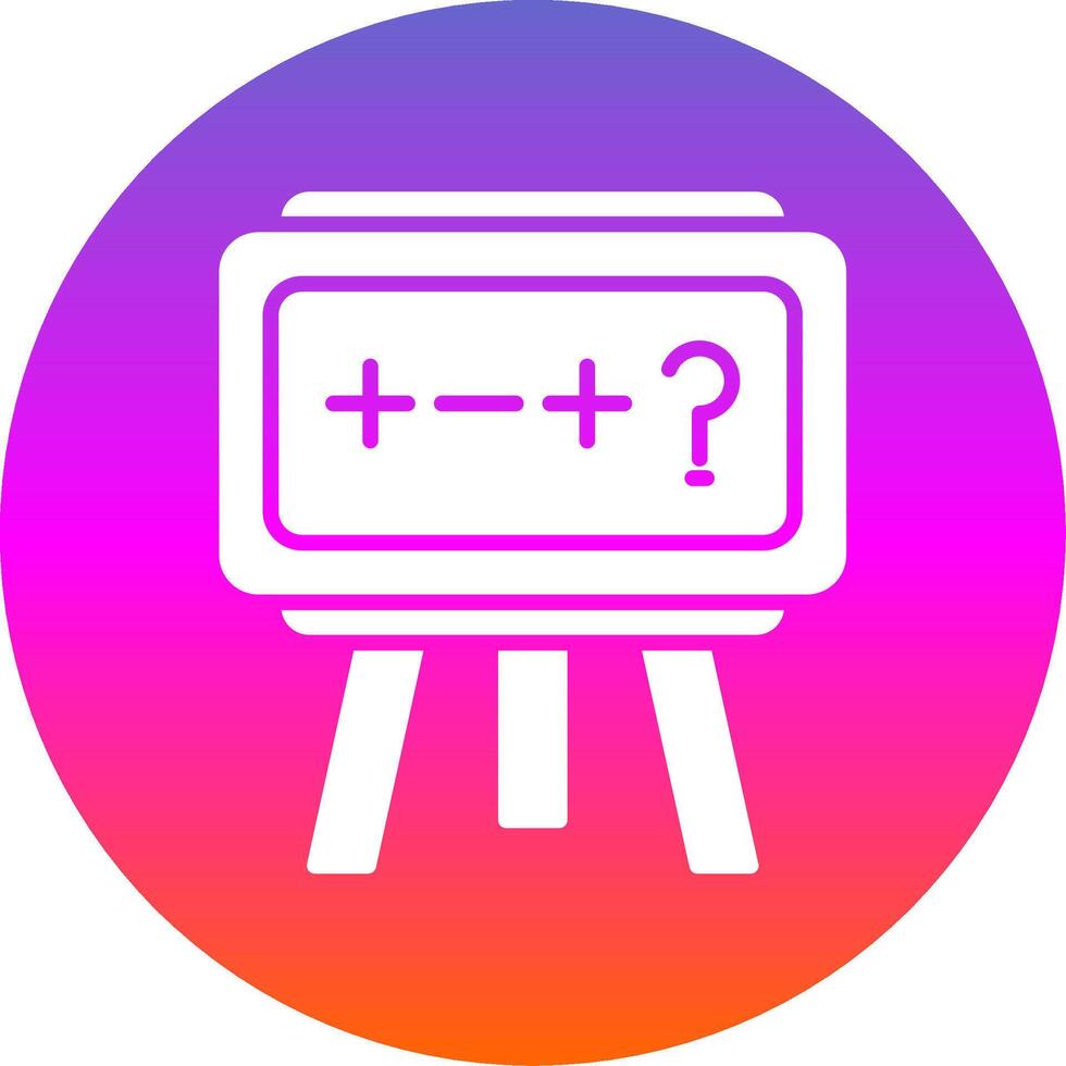 Theory Glyph Gradient Circle Icon Design vector