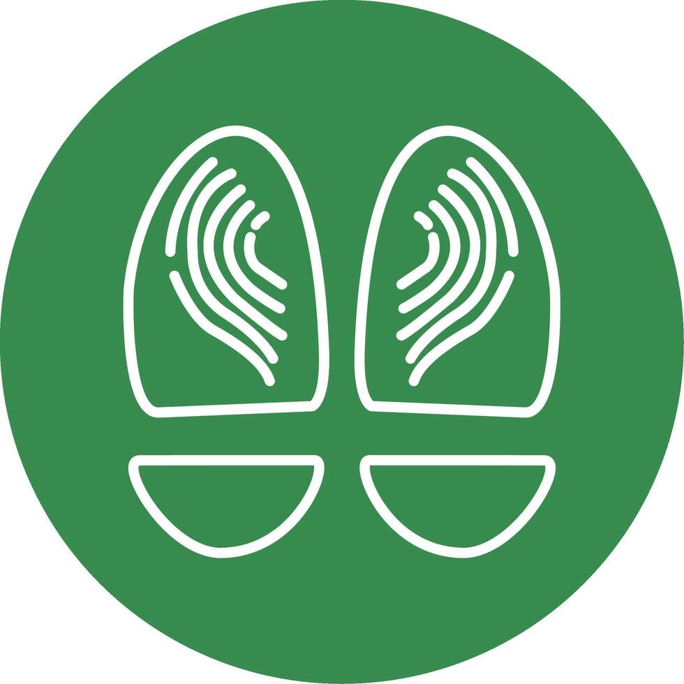 Footprint Multi Color Circle Icon vector