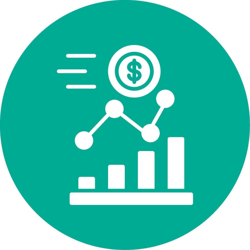 Investment Multi Color Circle Icon vector
