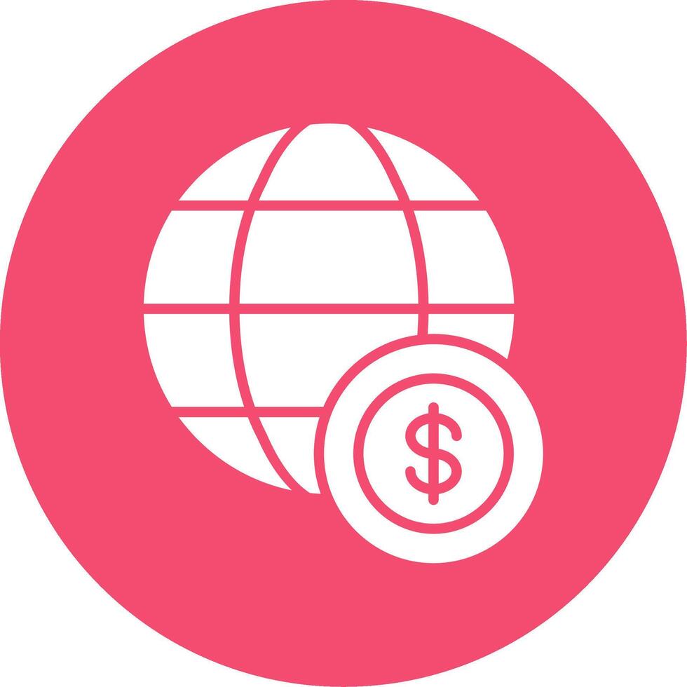 Global Economy Multi Color Circle Icon vector