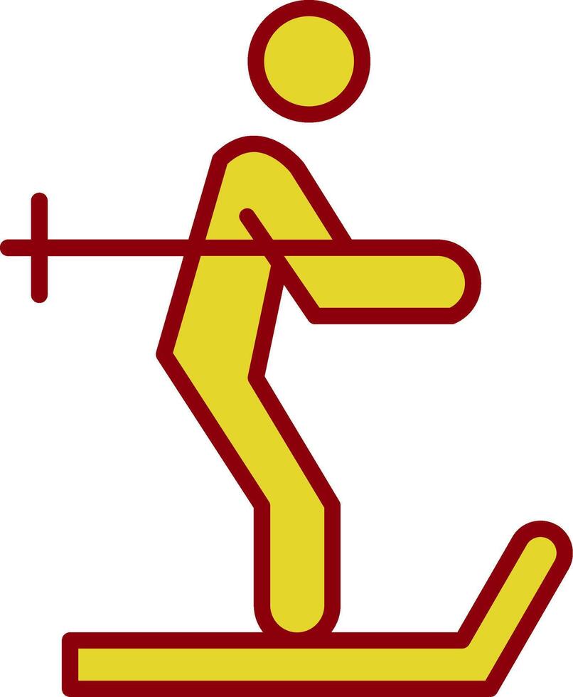 Skiing Vintage Icon Design vector