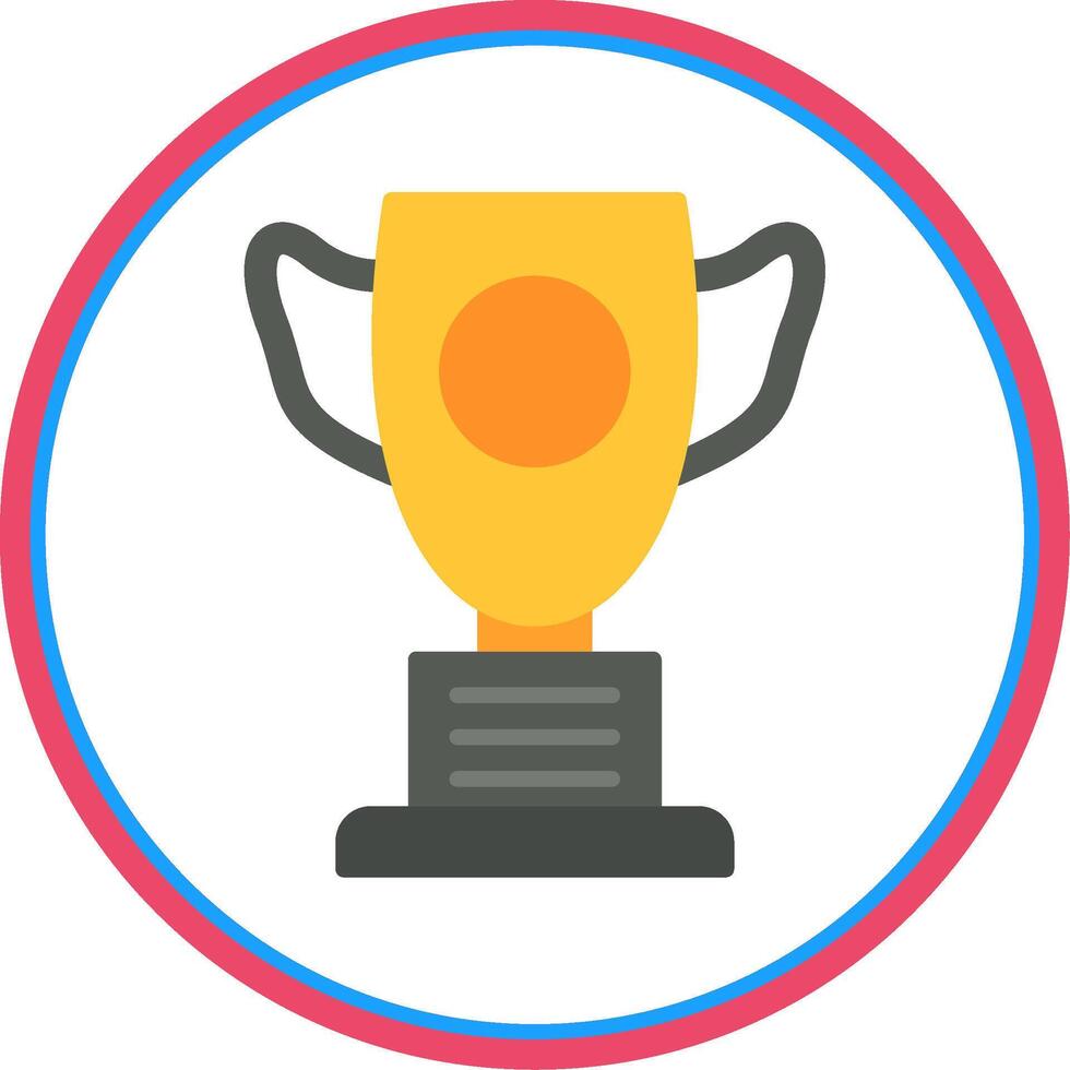 Trophy Flat Circle Icon vector