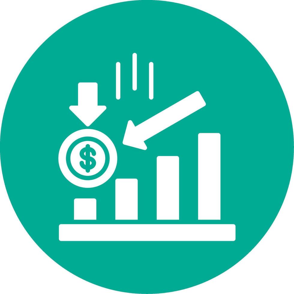 Losses Multi Color Circle Icon vector