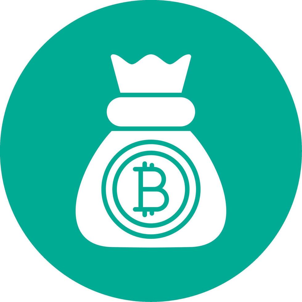 Bitcoin Multi Color Circle Icon vector