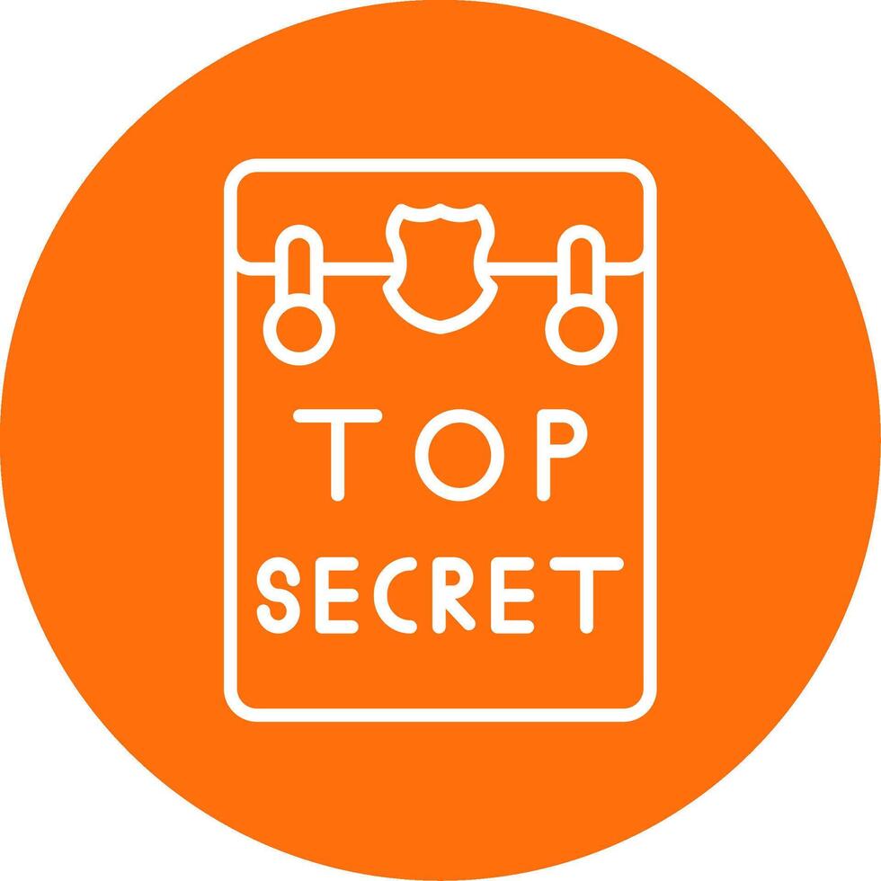 Top Secret Multi Color Circle Icon vector