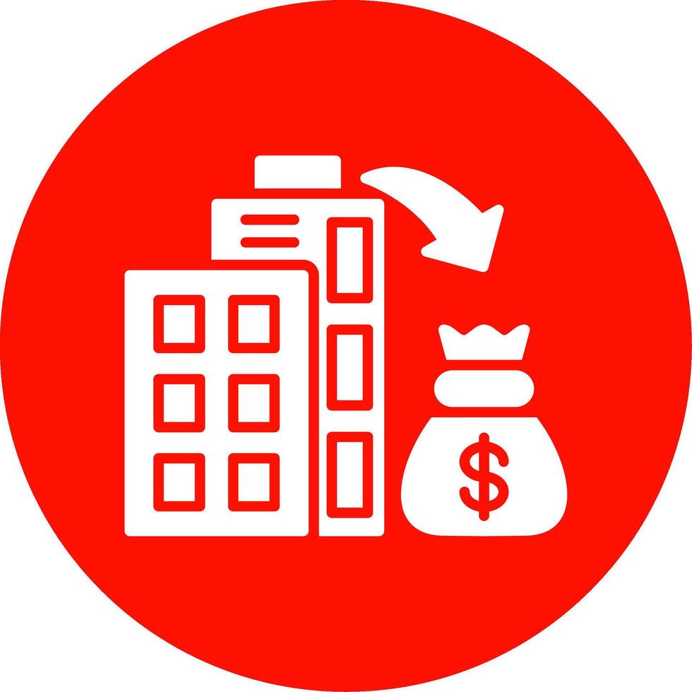 Market Investment Multi Color Circle Icon vector