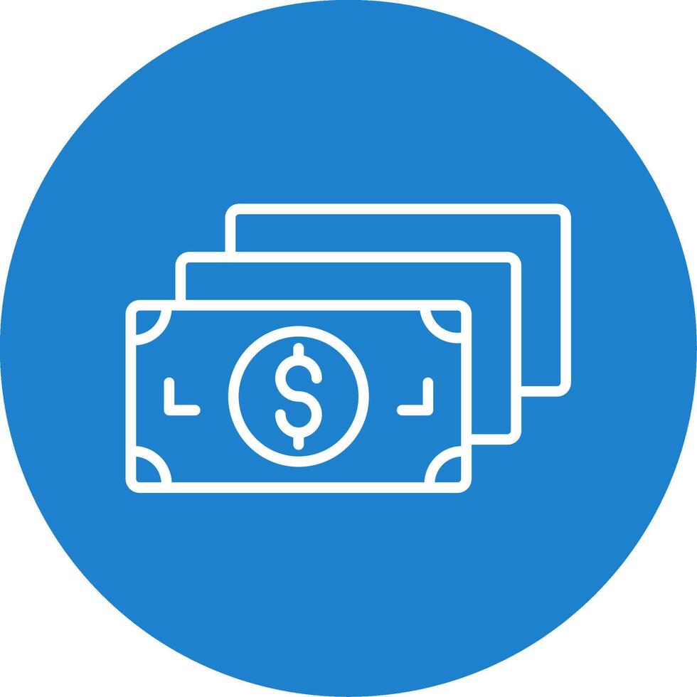Money Multi Color Circle Icon vector