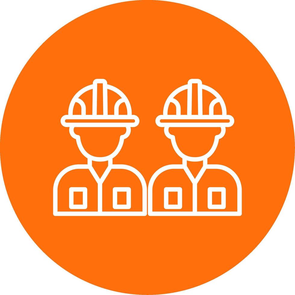Worker Multi Color Circle Icon vector