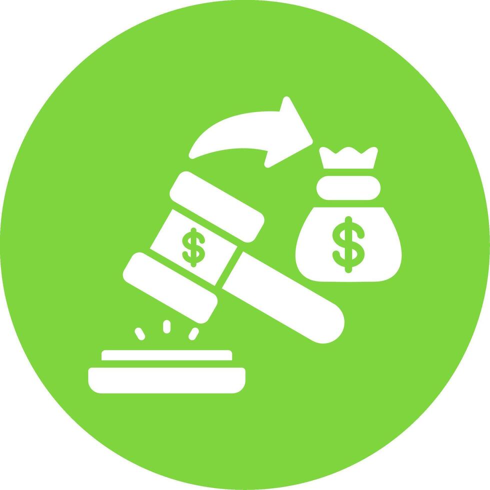 Bidding Multi Color Circle Icon vector