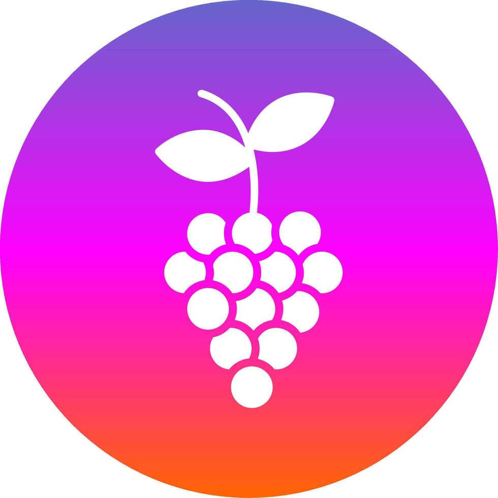 Grapes Glyph Gradient Circle Icon Design vector
