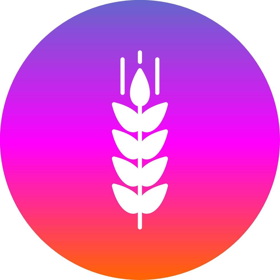 Wheat Glyph Gradient Circle Icon Design vector