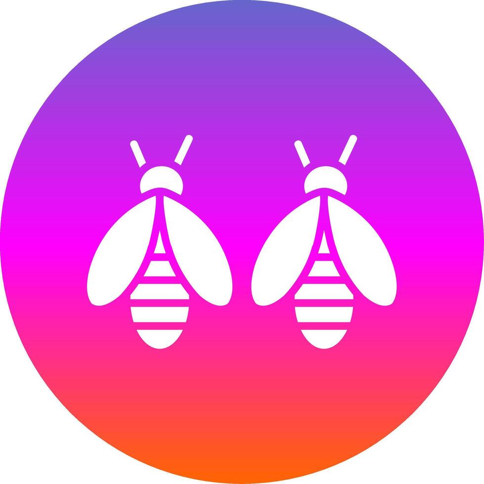 Bees Glyph Gradient Circle Icon Design vector