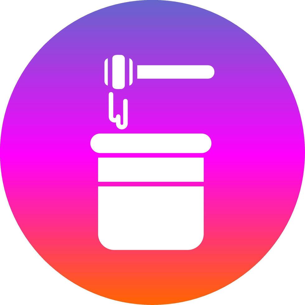 Honey Glyph Gradient Circle Icon Design vector