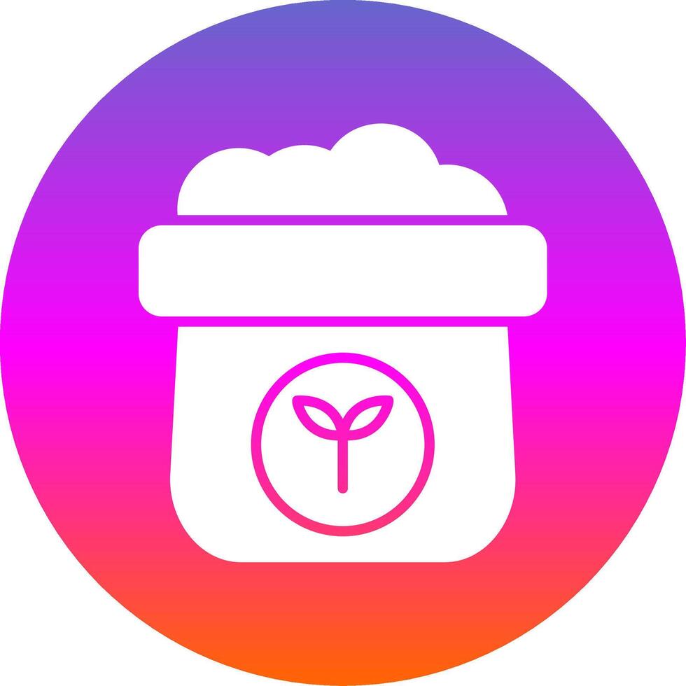 Fertilizer Glyph Gradient Circle Icon Design vector