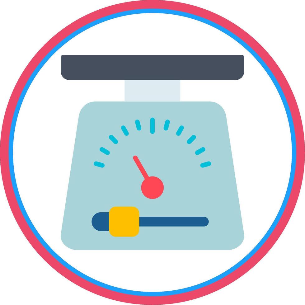 Scales Flat Circle Icon vector