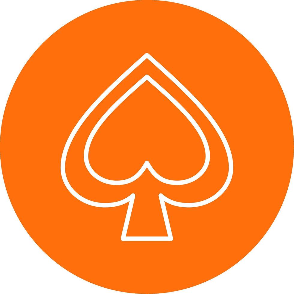 Spade Multi Color Circle Icon vector