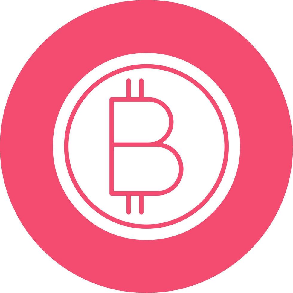 Bitcoin Multi Color Circle Icon vector