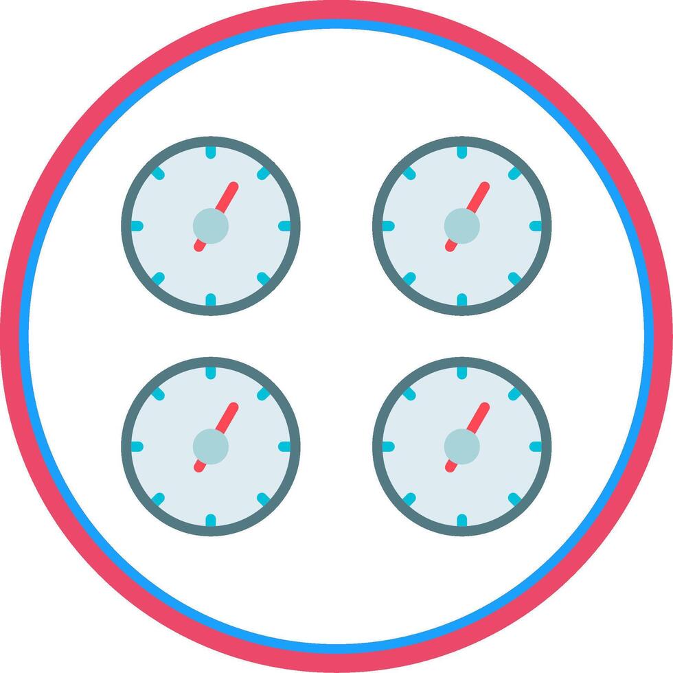 Dial Flat Circle Icon vector