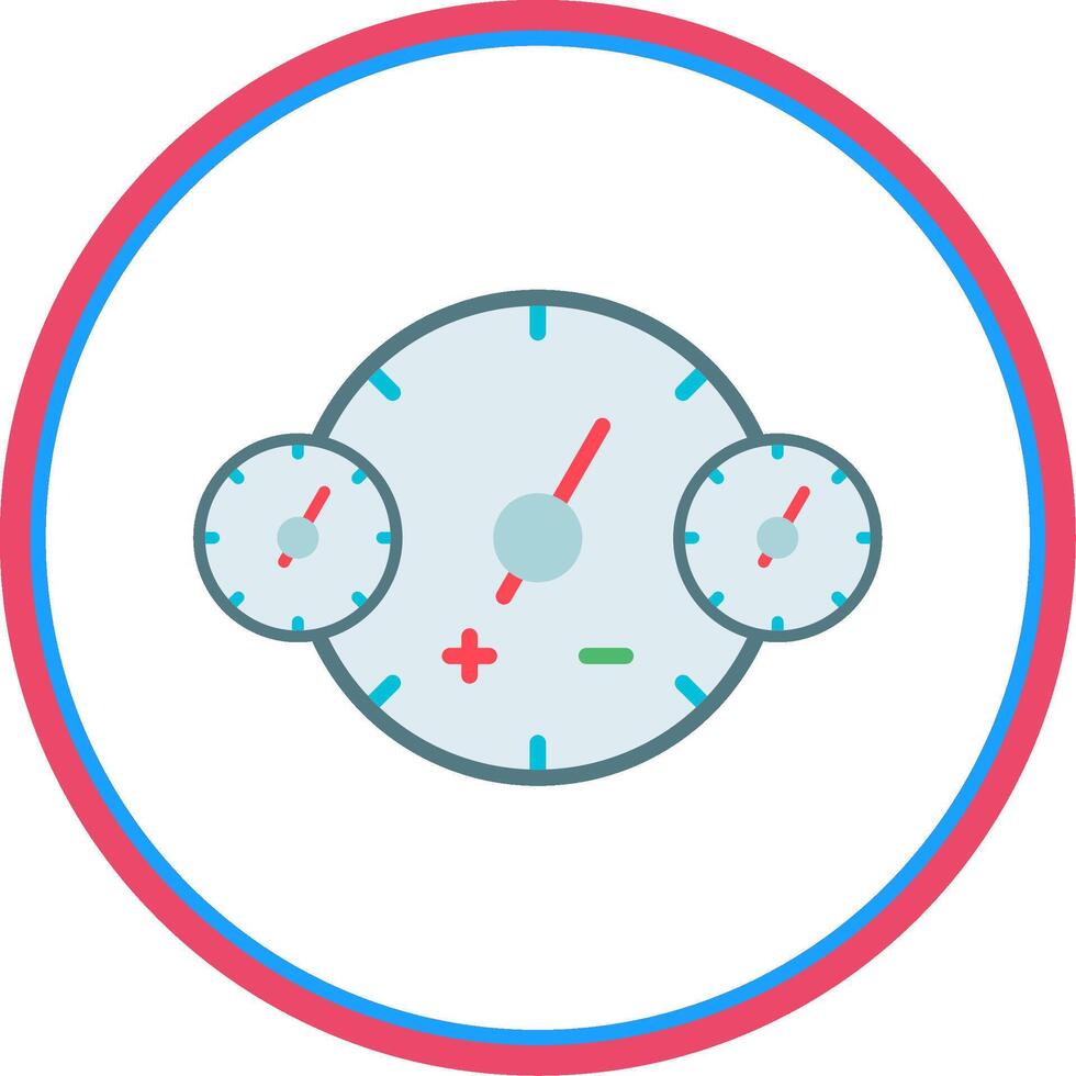 Clocks Flat Circle Icon vector