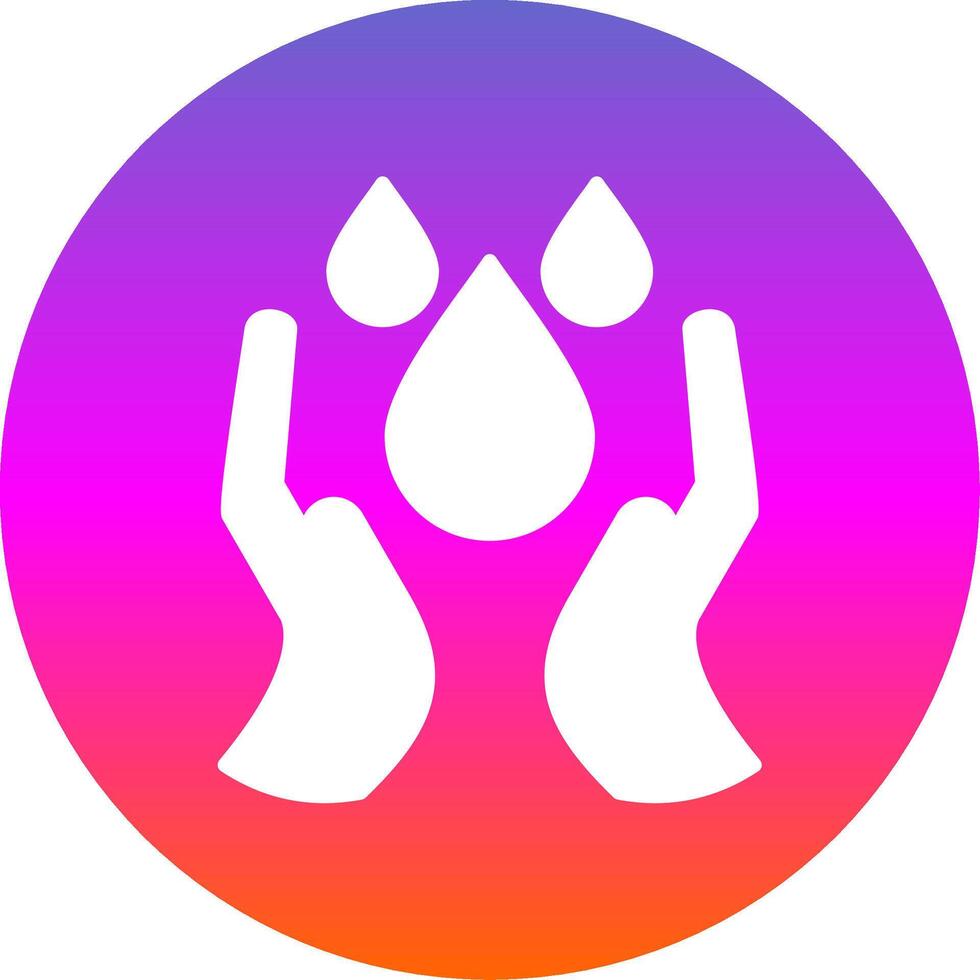 Water Saving Glyph Gradient Circle Icon Design vector