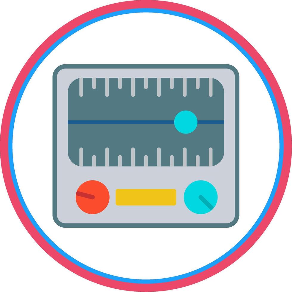Dial Flat Circle Icon vector