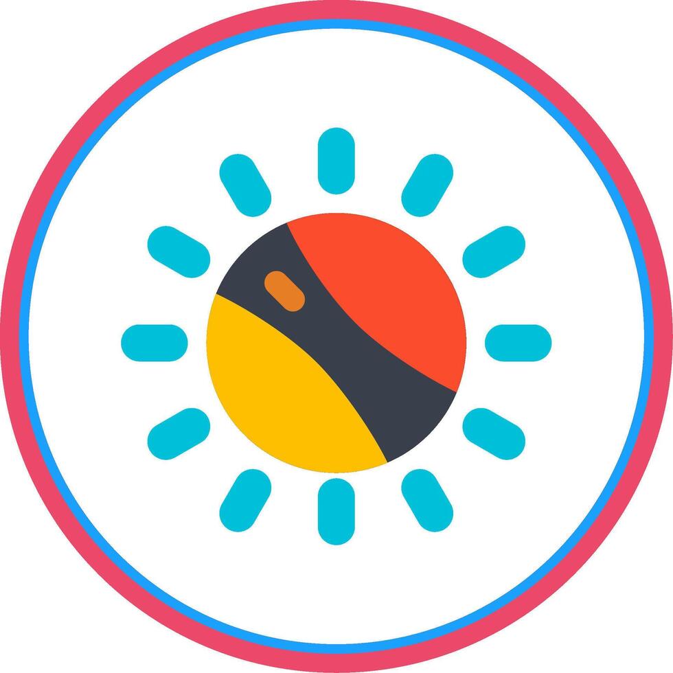 Dial Flat Circle Icon vector