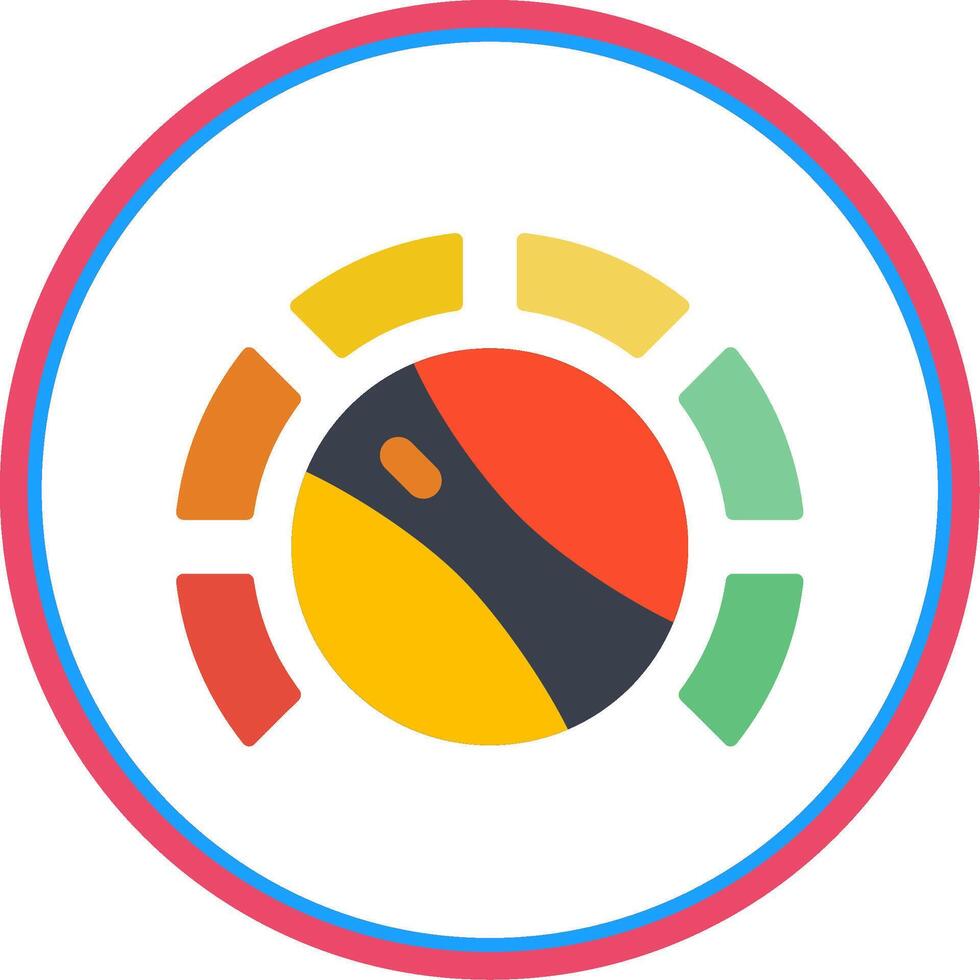 Thermostat Flat Circle Icon vector