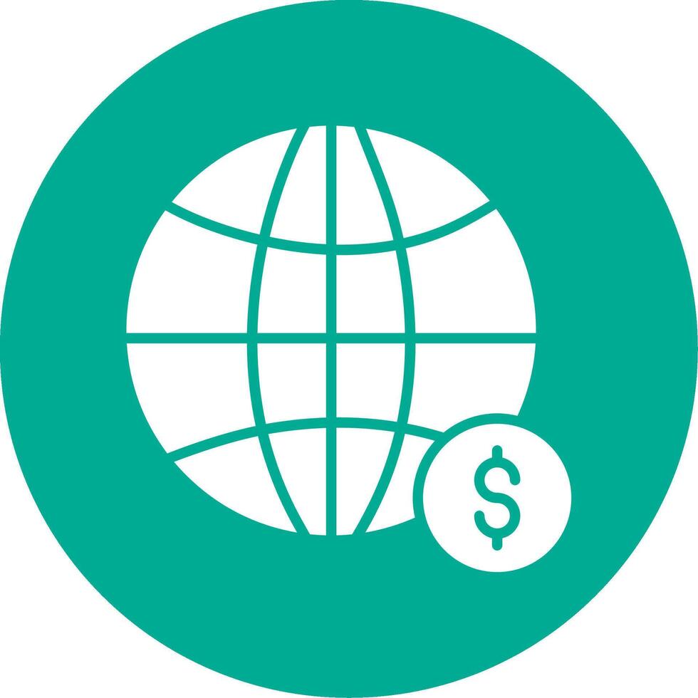 Global Economy Multi Color Circle Icon vector