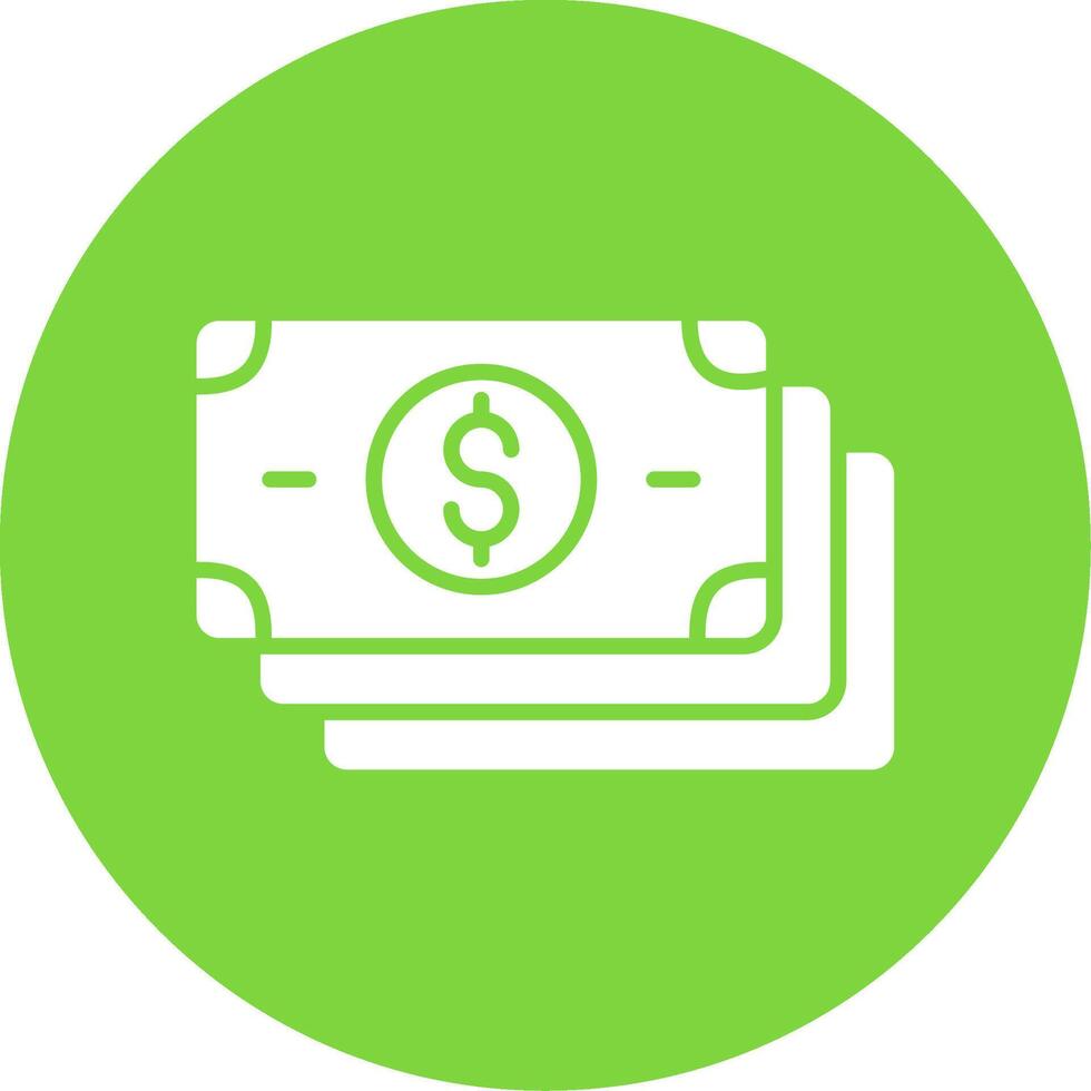 Banknotes Multi Color Circle Icon vector
