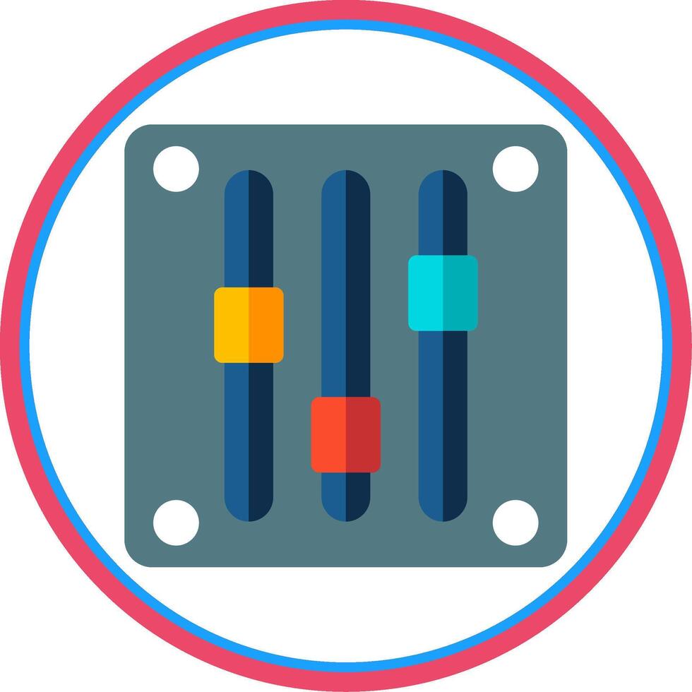 Gauge Flat Circle Icon vector
