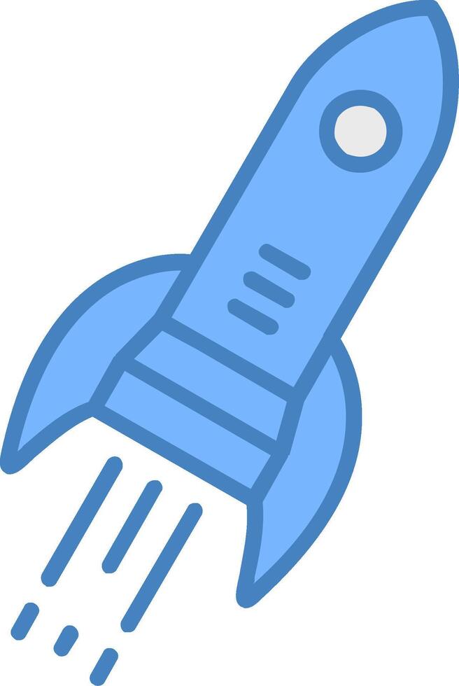 Startup Line Filled Blue Icon vector