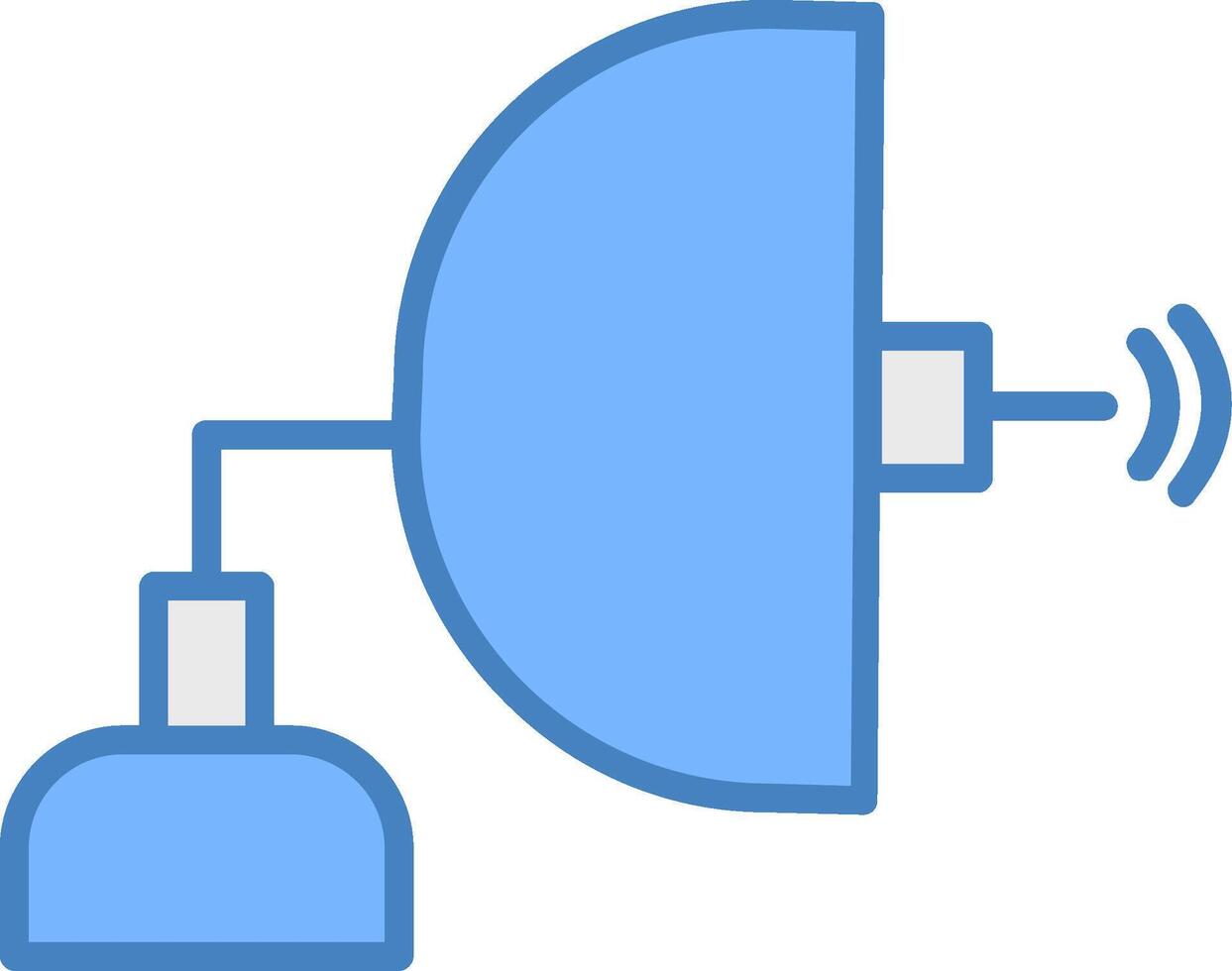 Antenna Line Filled Blue Icon vector